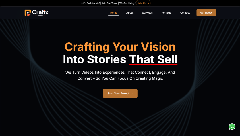 Crafix Media Project - Video Editing Agency Website by ZAMYT
