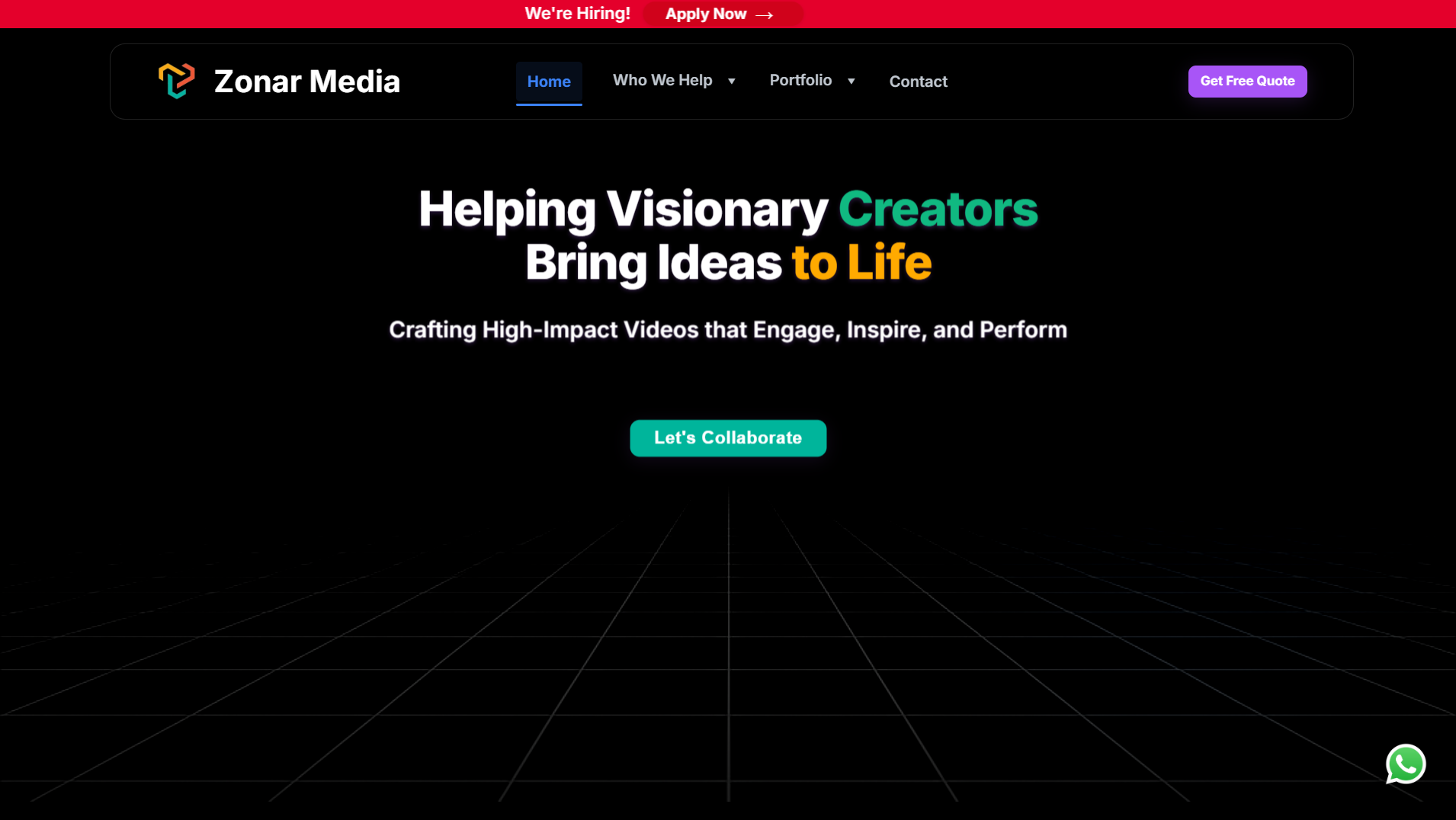 Zonar Media Project - Video Editing Company Website by ZAMYT
